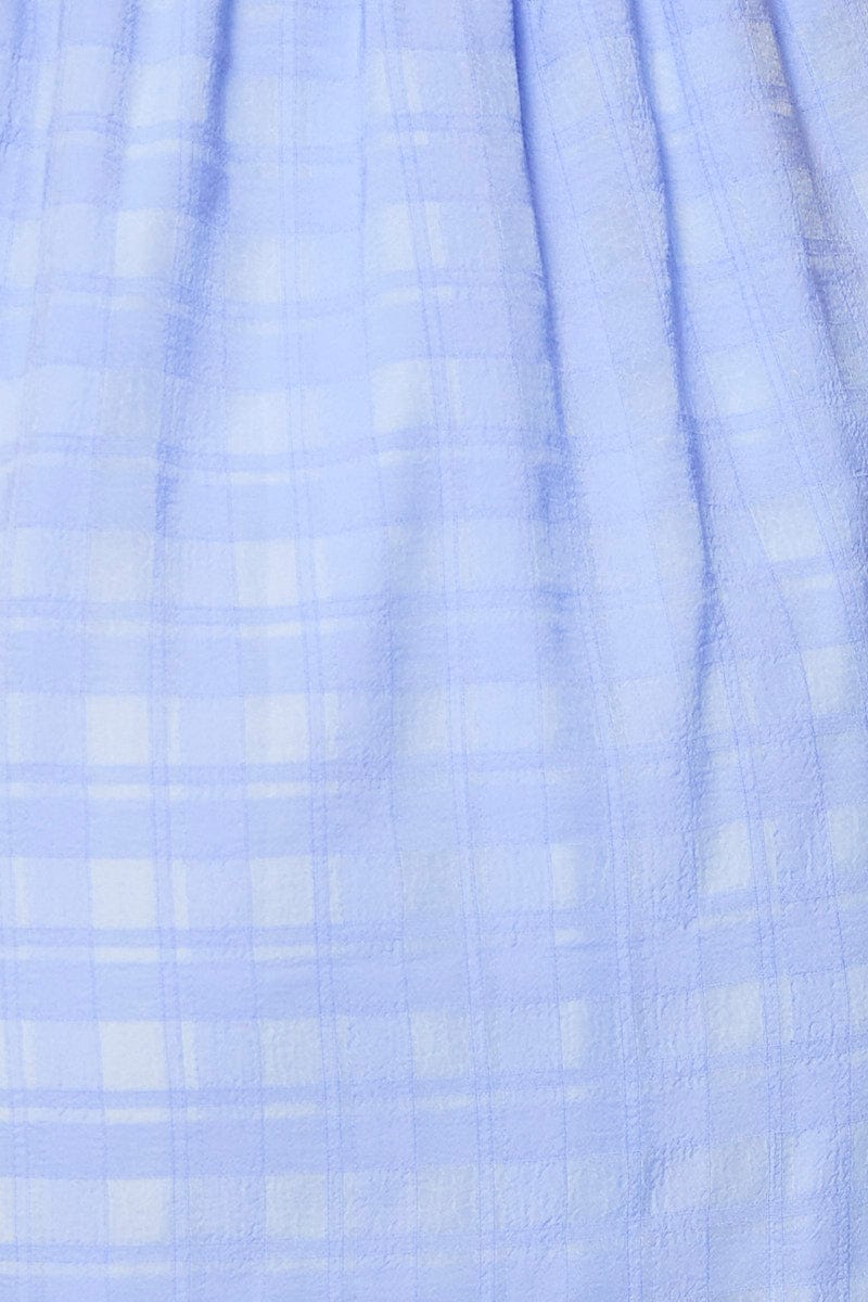 Blue Midi Dress Short Sleeve