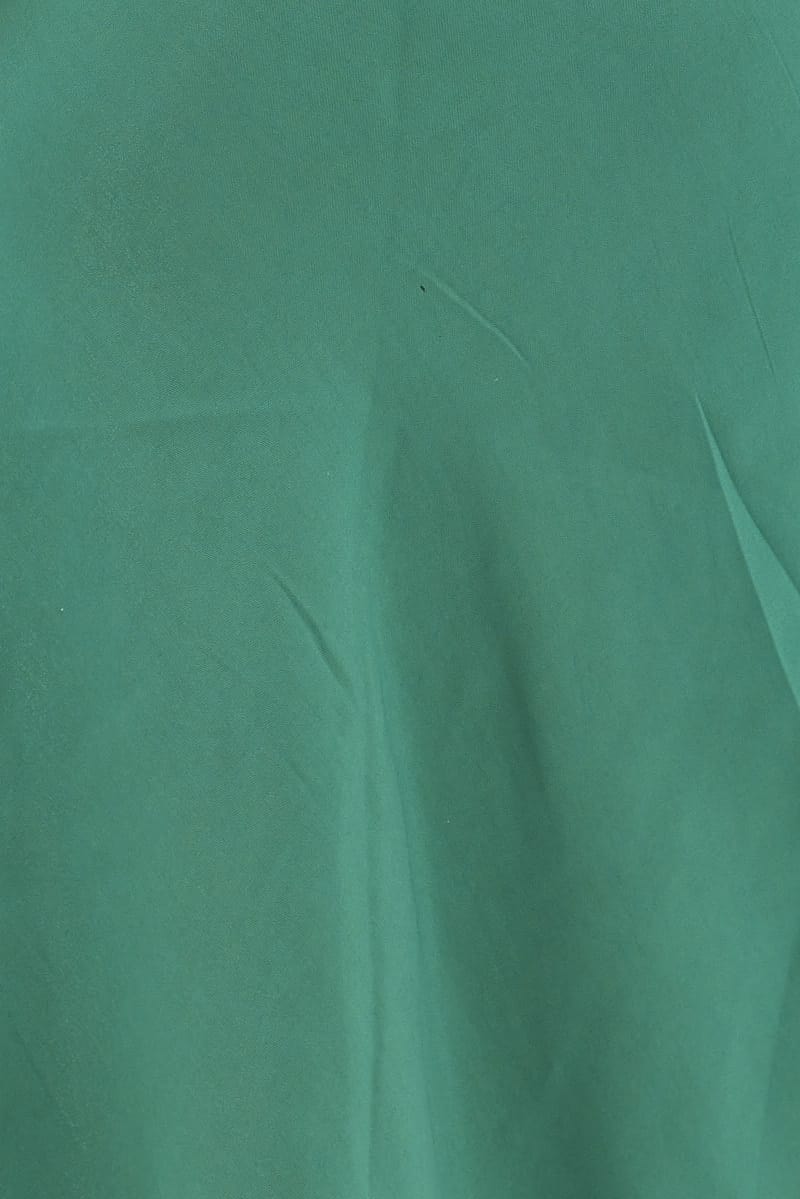 Green Maxi Dress Cowl Neck Satin