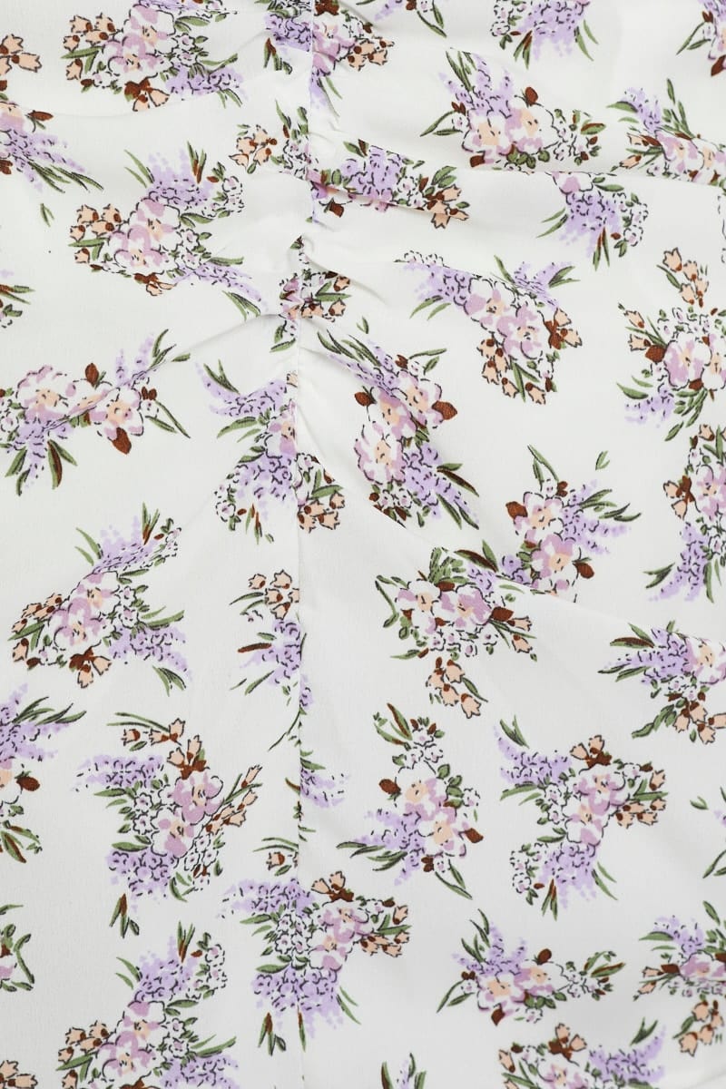 Print Ruched Drawstring Skirt Co-Ord