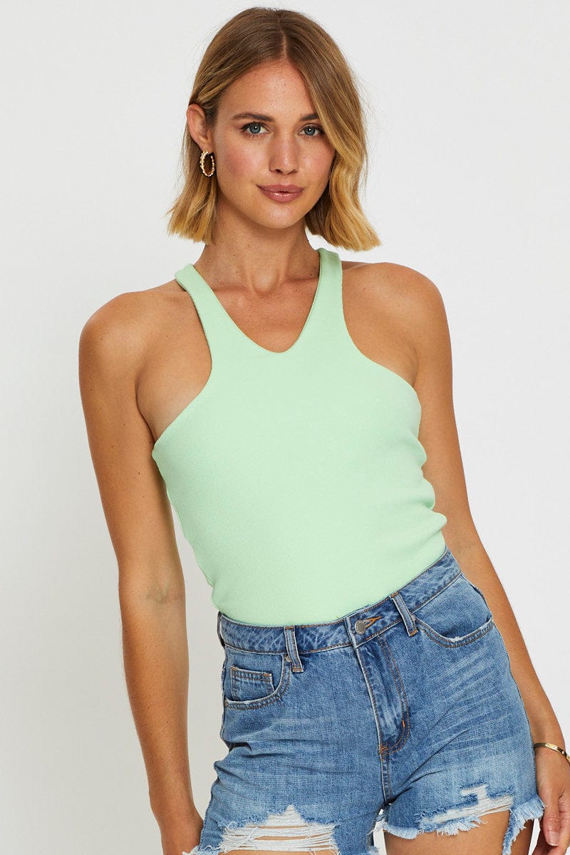 Green Singlet Top