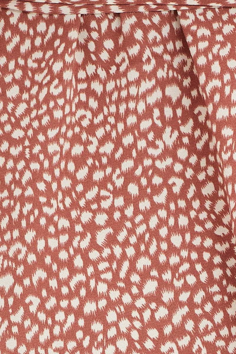 Geo Print Bell Sleeve Top