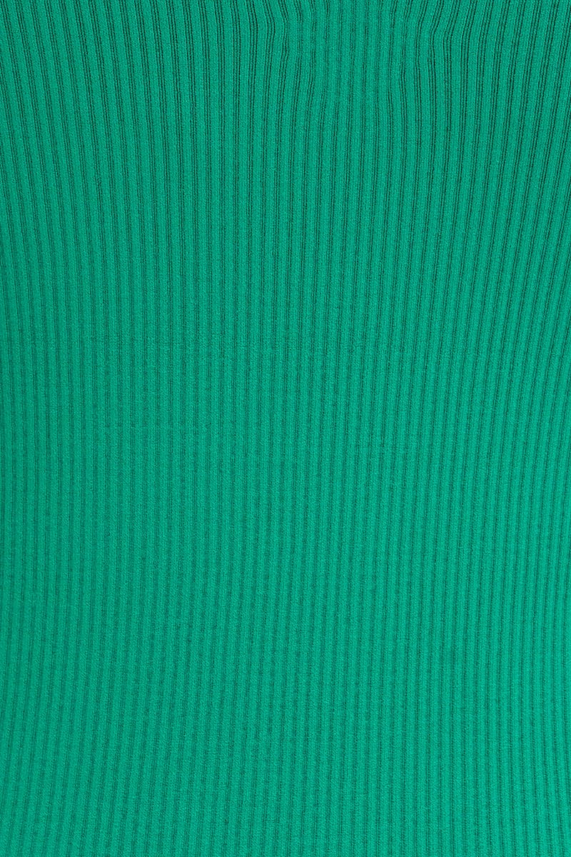 Green Bodycon Dress Sleeveless V-Neck Seamless