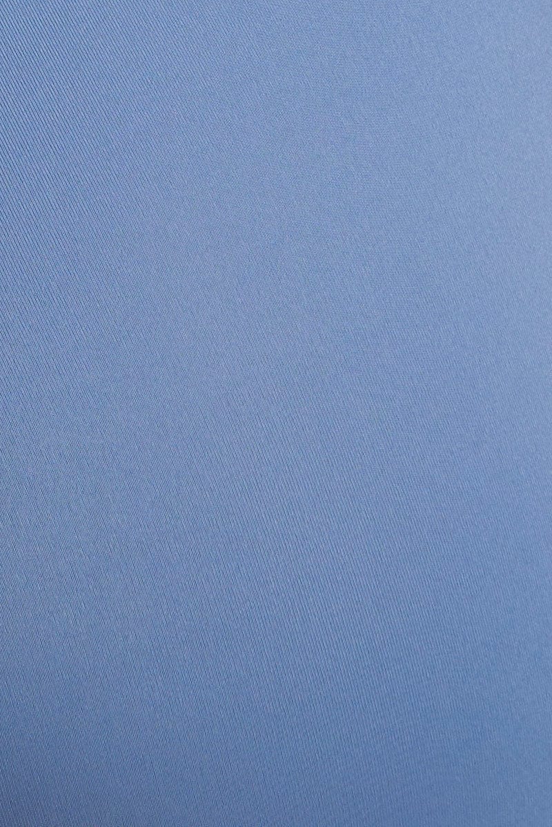 Blue Tank Top Sleeveless V Neck