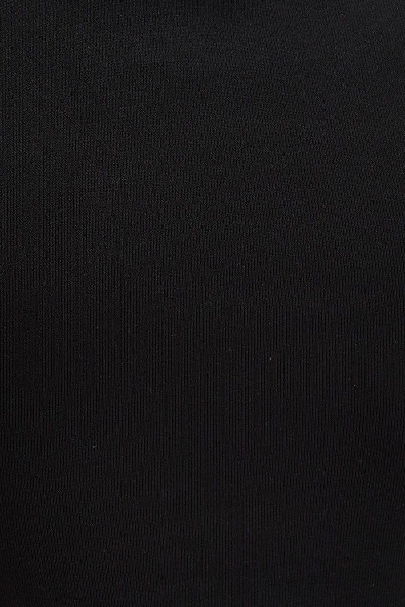 Black Cut Out Tee Short Sleeve