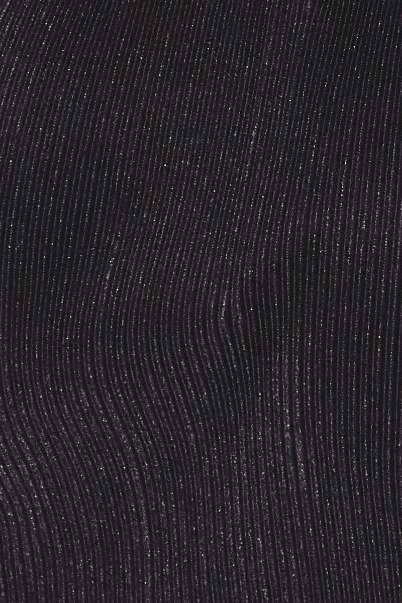 Black Plisse Mini Skirt