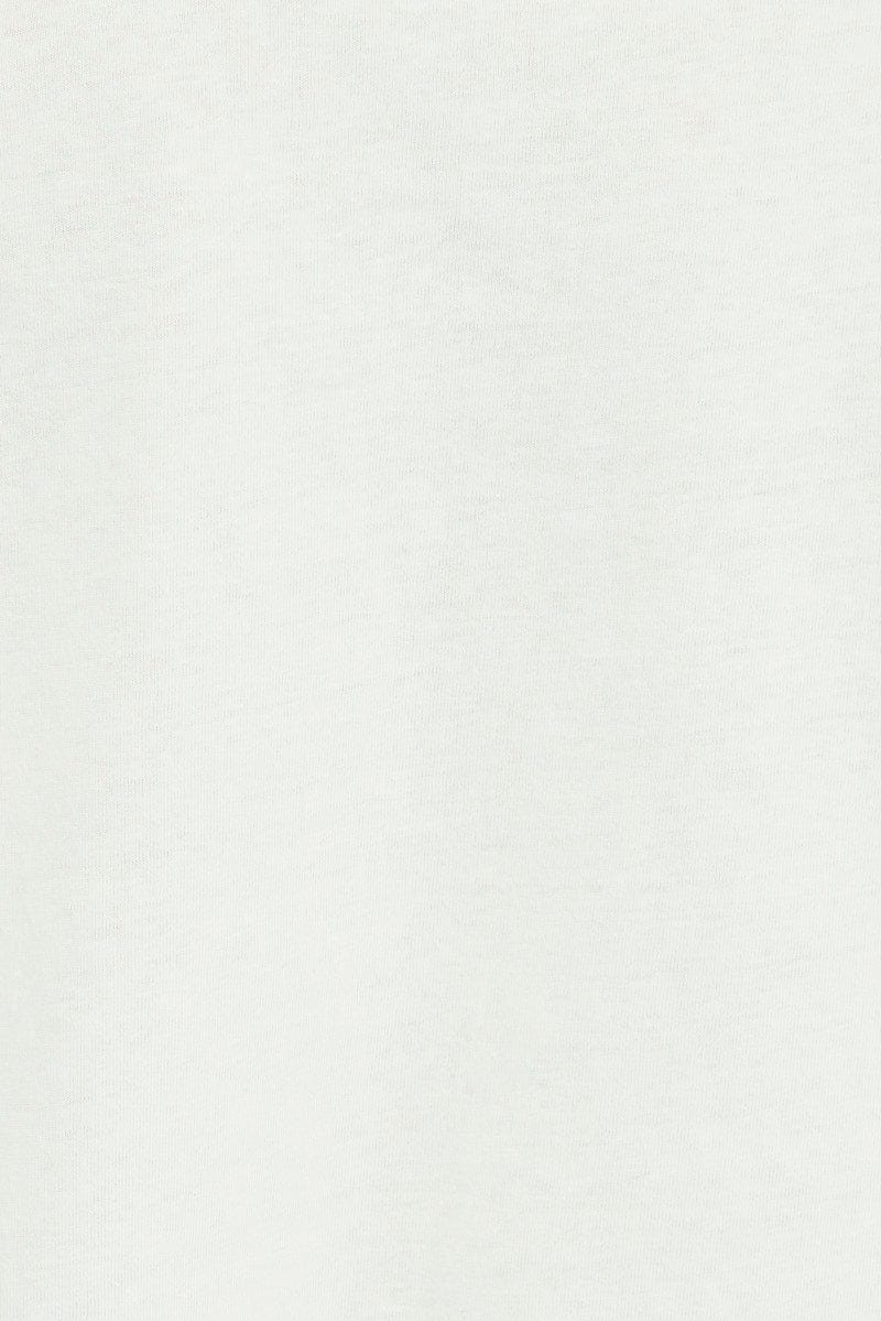 White Oversized T Shirt Short Sleeve Crew Neck