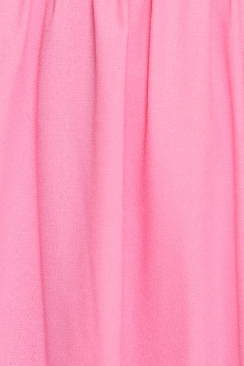 Pink Mini Dress Short Sleeve