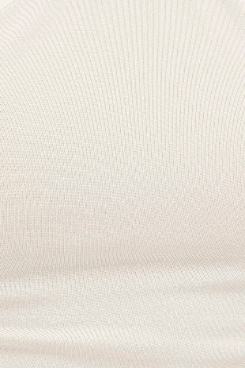 White Scarf Top Backless