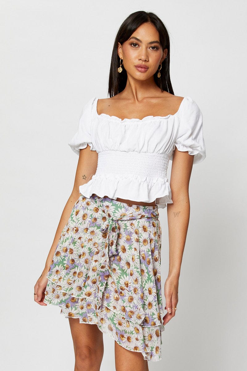 Print Skater Skirt