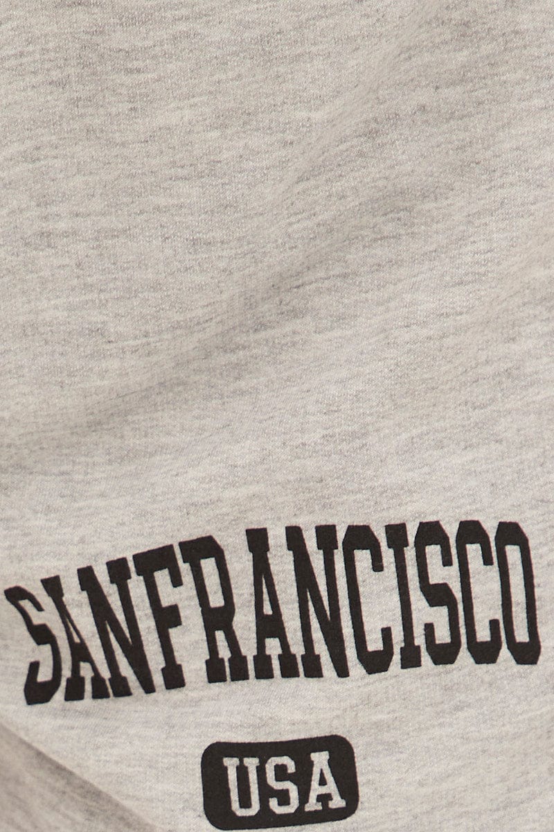 Grey San Francisco Graphic Track Shorts