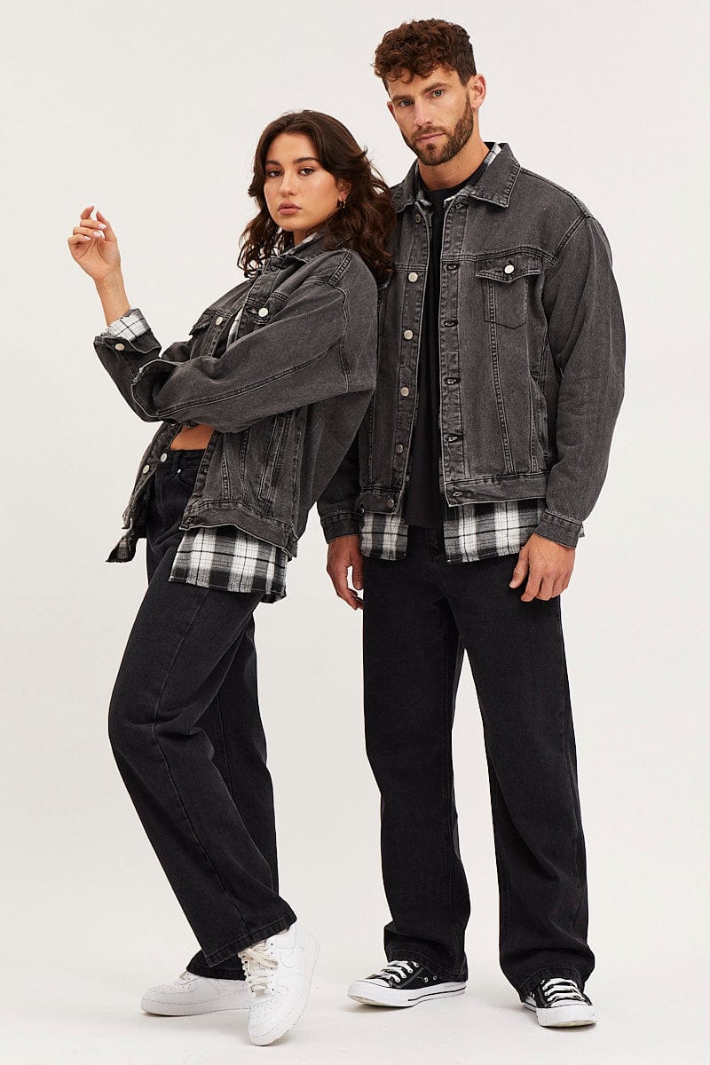 Black Denim Jacket Long Sleeve