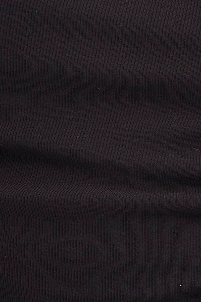 Black Singlet Top One Shoulder