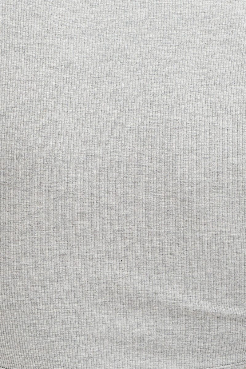 Grey Corset Top Long Sleeve