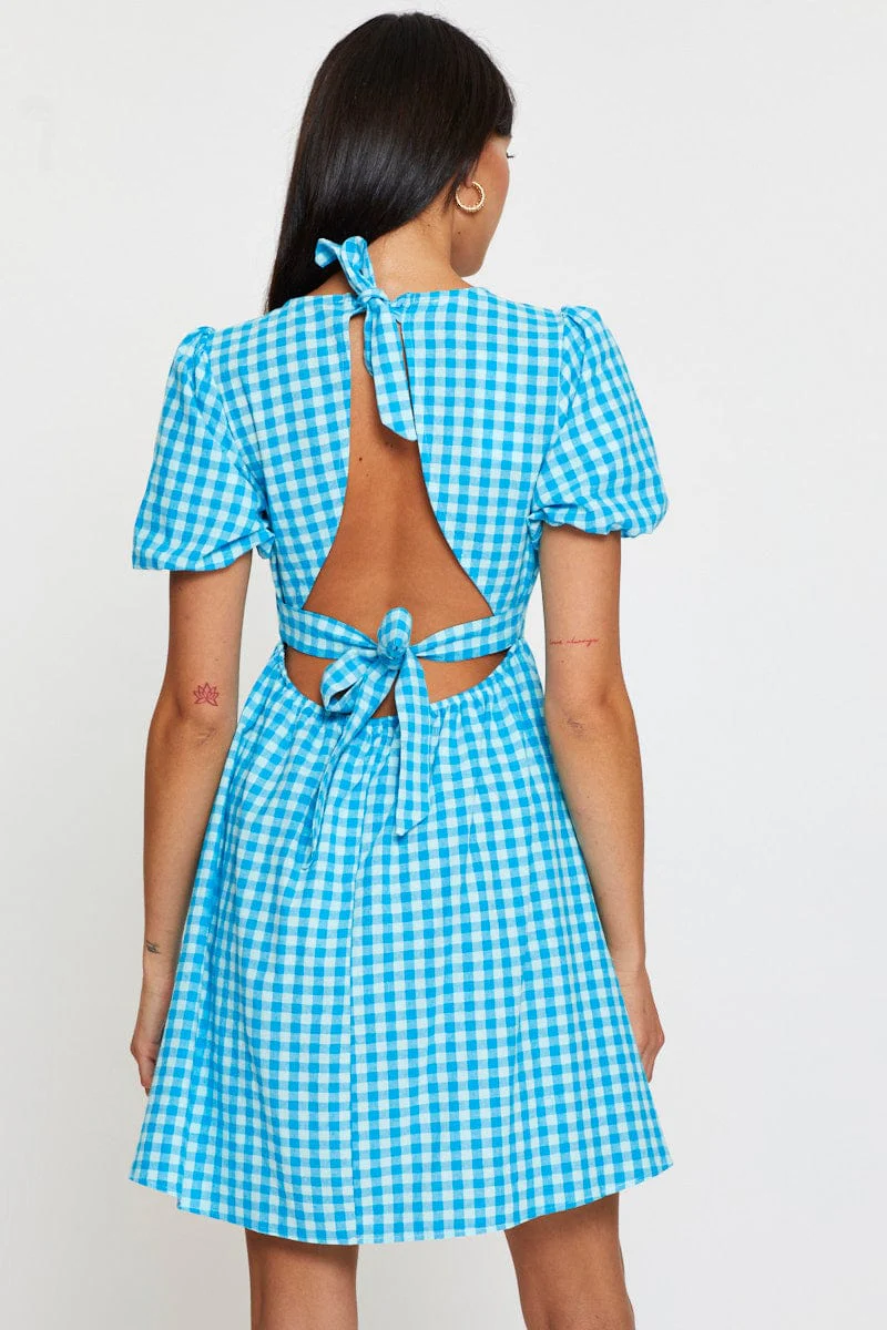 Print Mini Dress Short Sleeve