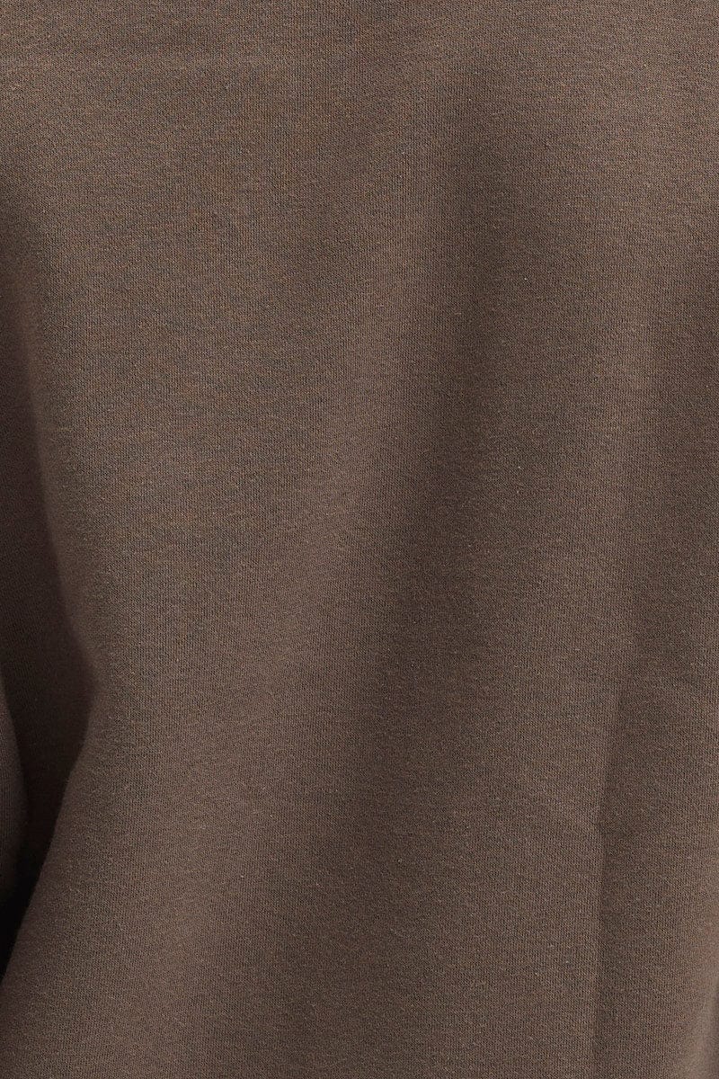 Grey Unisex Sweatshirts Oversized Crew Neck