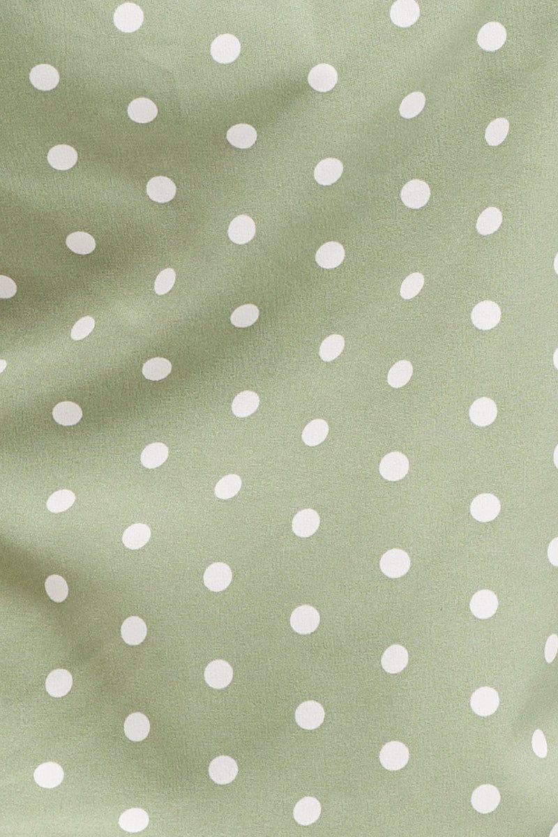 Polka Dot Tie Shoulder Top Sleeveless