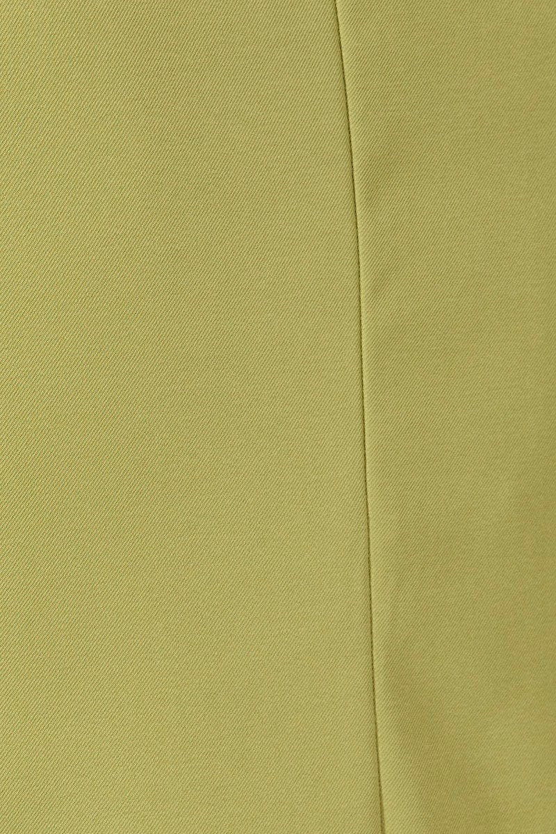 Green Top Waistcost Sleeveless V Neck Button Up Relaxed