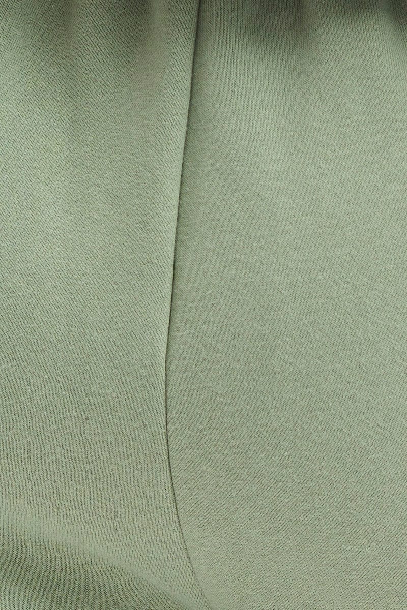 Green Track Shorts High Rise Unisex