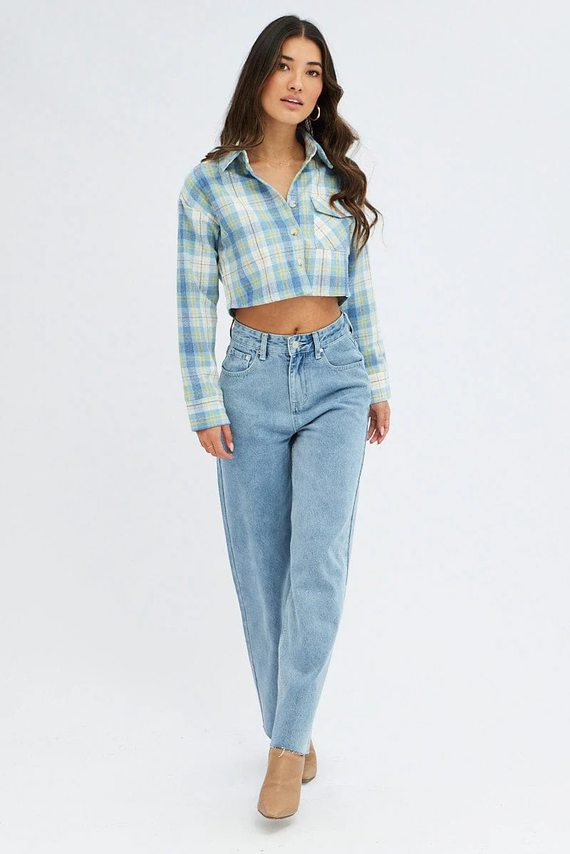 Denim Wide Leg Denim Jeans High Rise