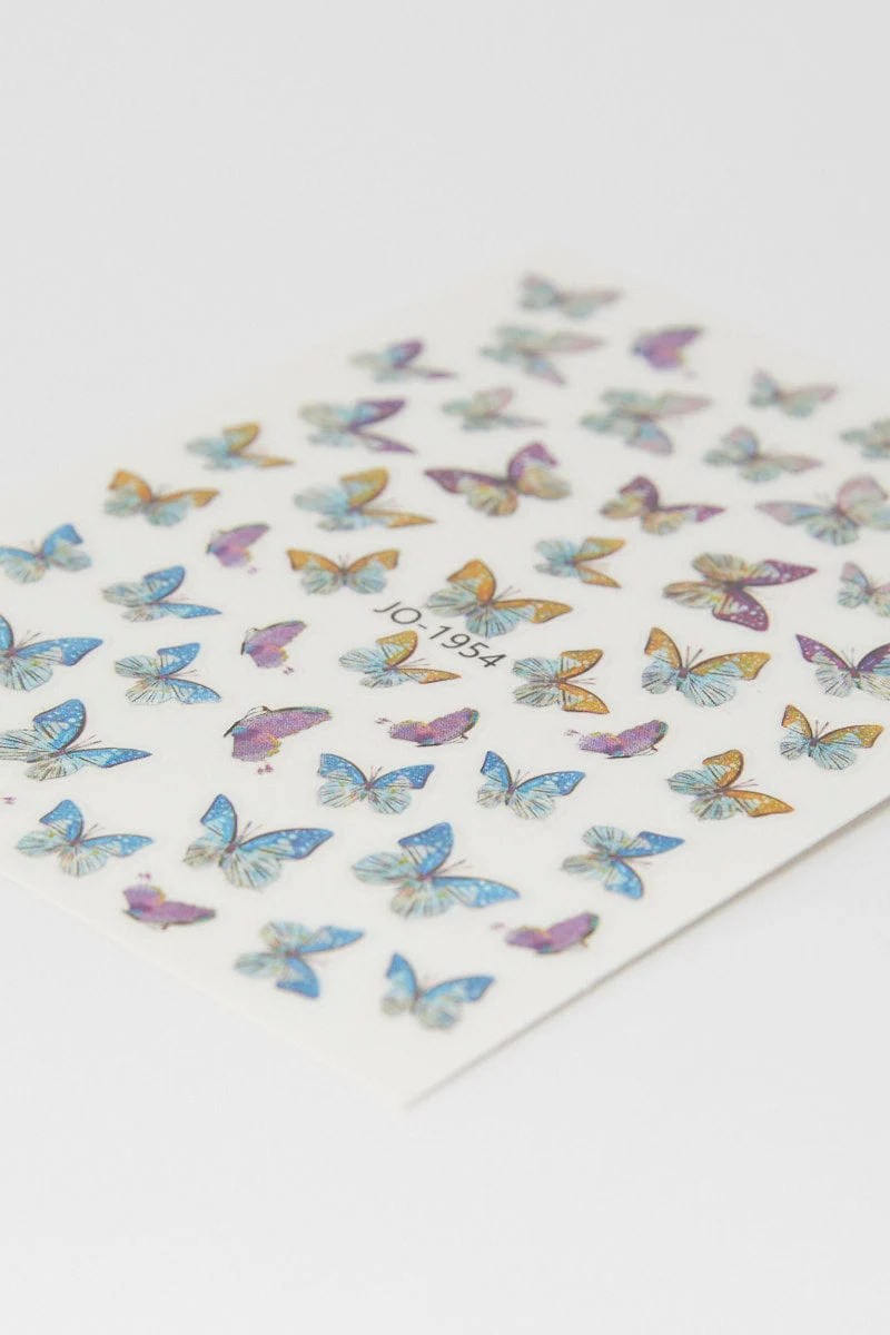 Multi Butterfly Pattern Nail Art Sticker Decals
