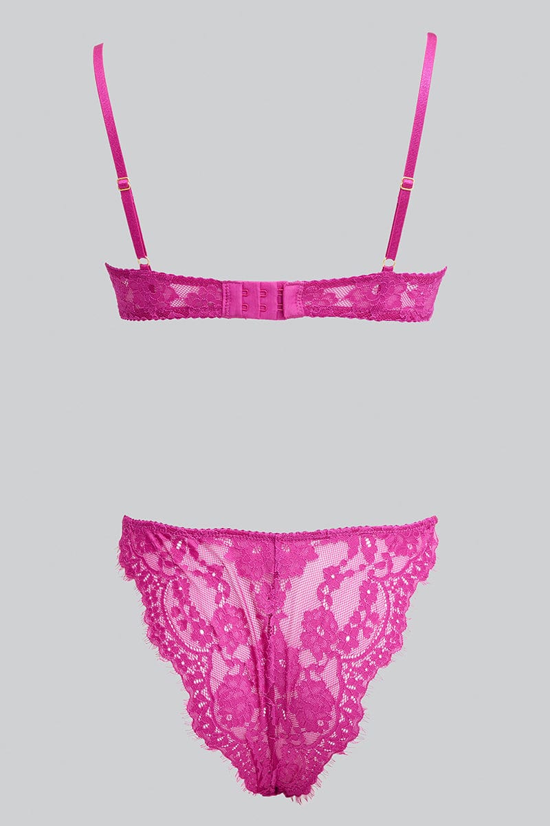 Pink Lace Lingerie Set