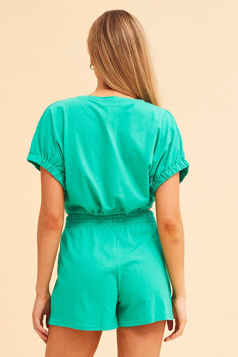 Green Jamie Pull On Lounge Short