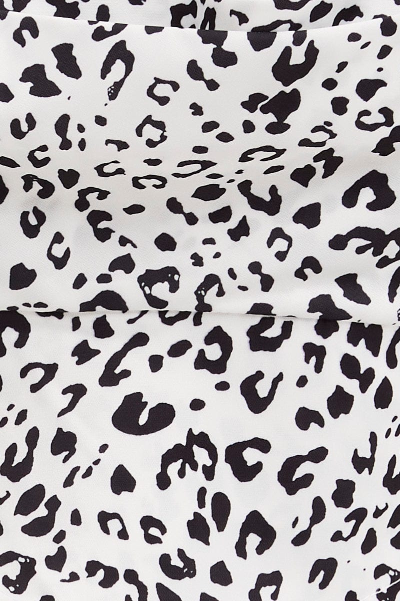 Print Puff Sleeve Top Long Sleeve