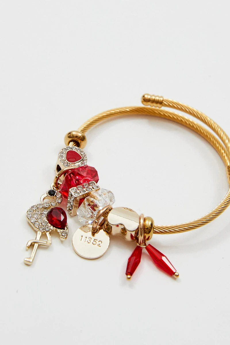 Red Charm Bracelet