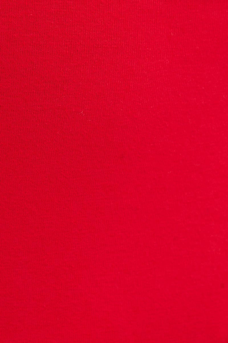 Red Bodysuit Short Sleeve Sweetheart Neckline Jersey