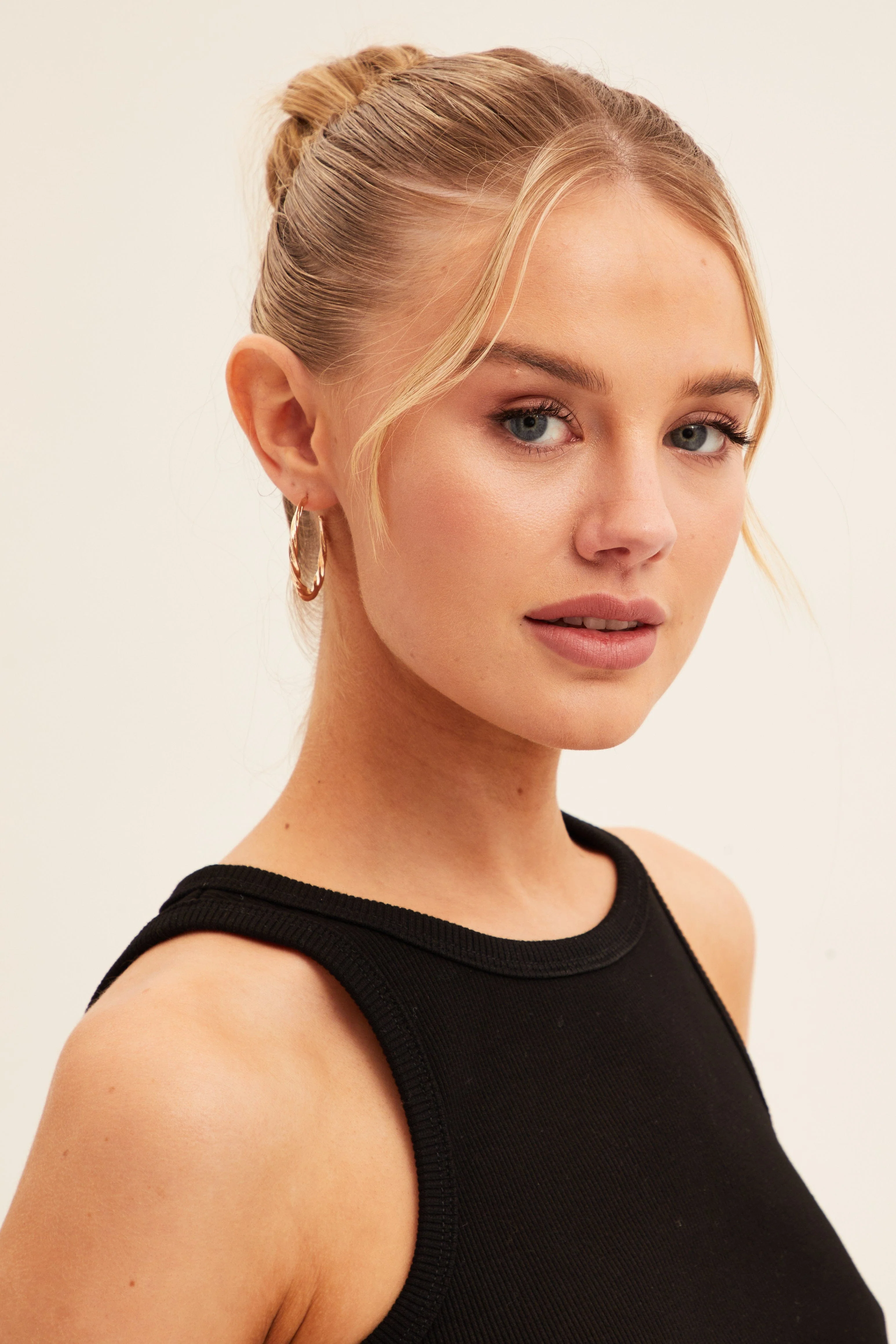 Gold 5 Pack Hoop Earrings Set