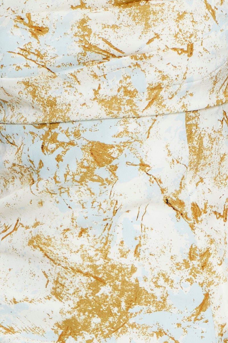 Print Slip Dress Midi