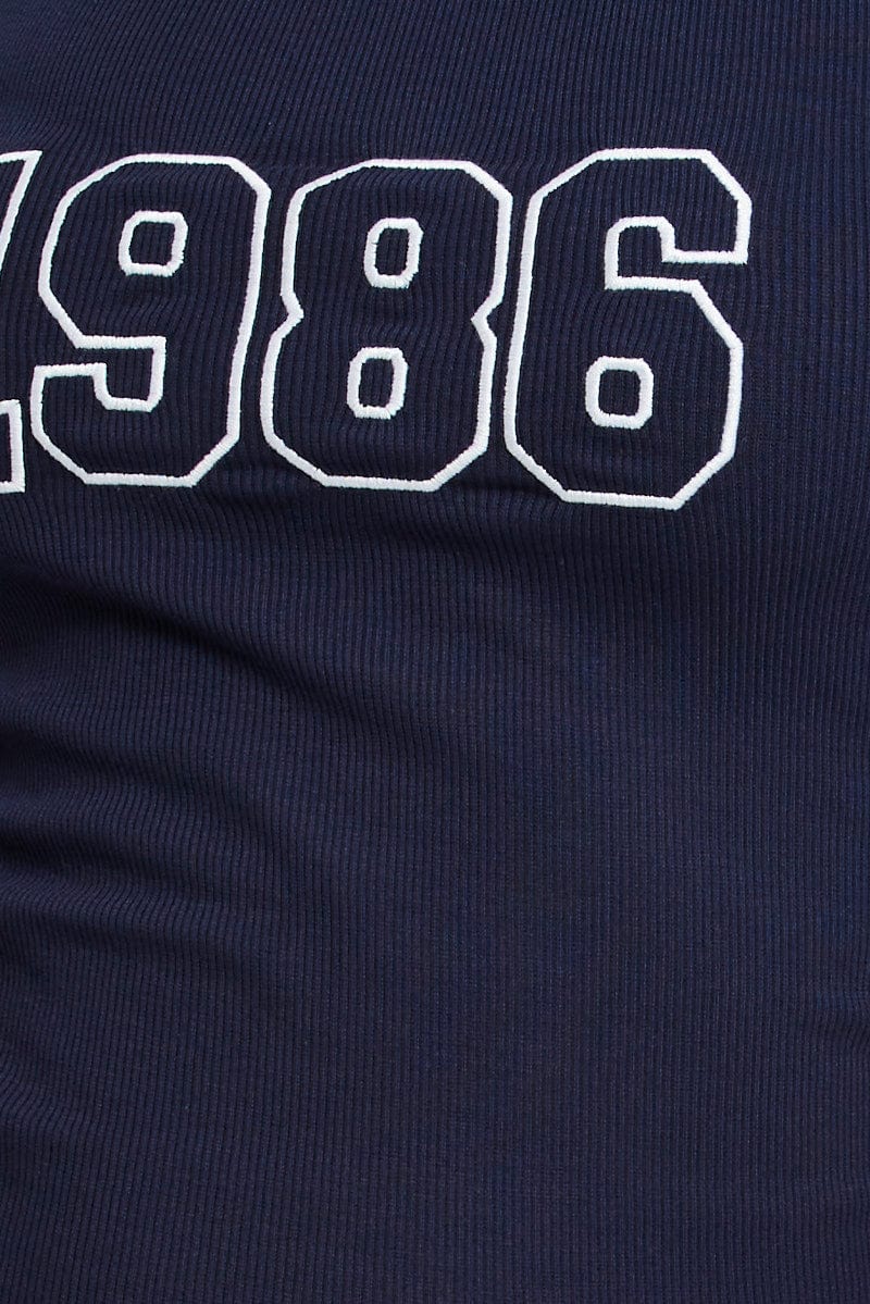 Blue Graphic Dress Sleeveless