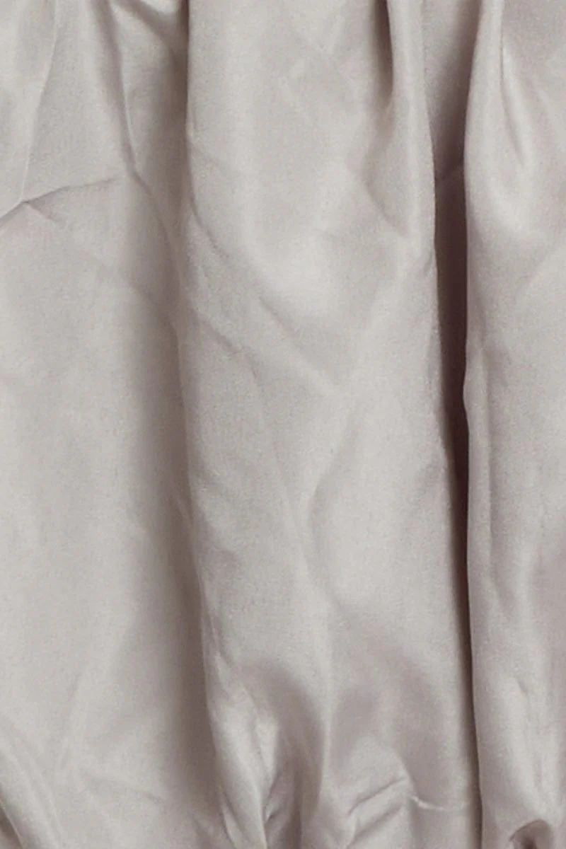 Silver Reflective Windproof Puff Crop Top