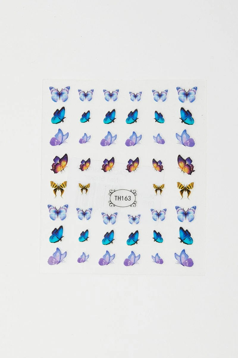 Multi Butterfly Nail Sticker