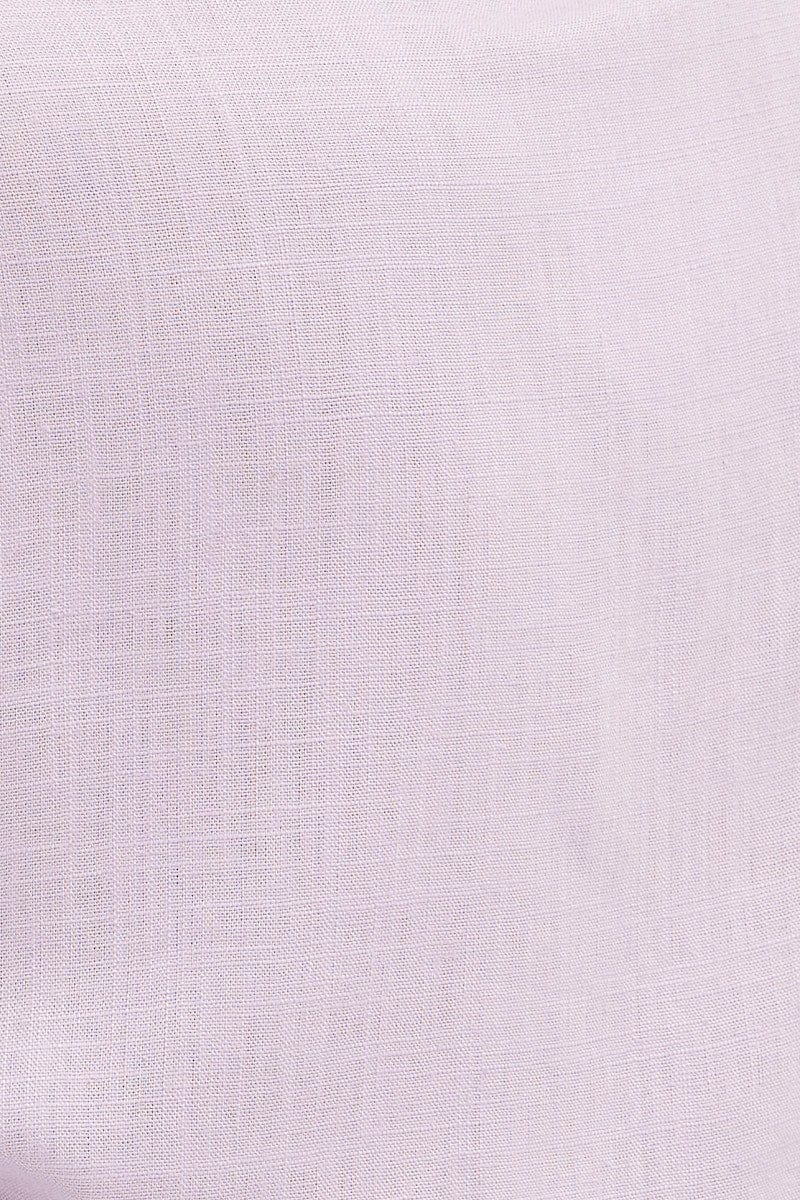 Purple Tie Bolero Short Sleeve Linen Blend
