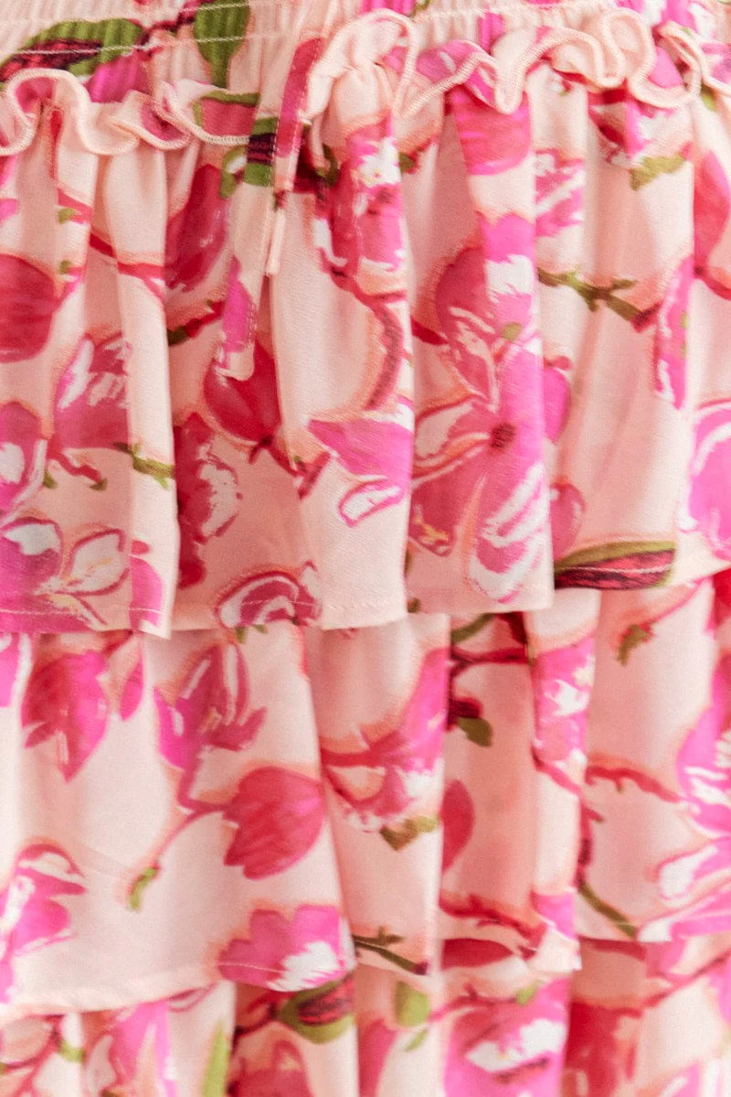 Print Mini Dress Sleeveless Evening