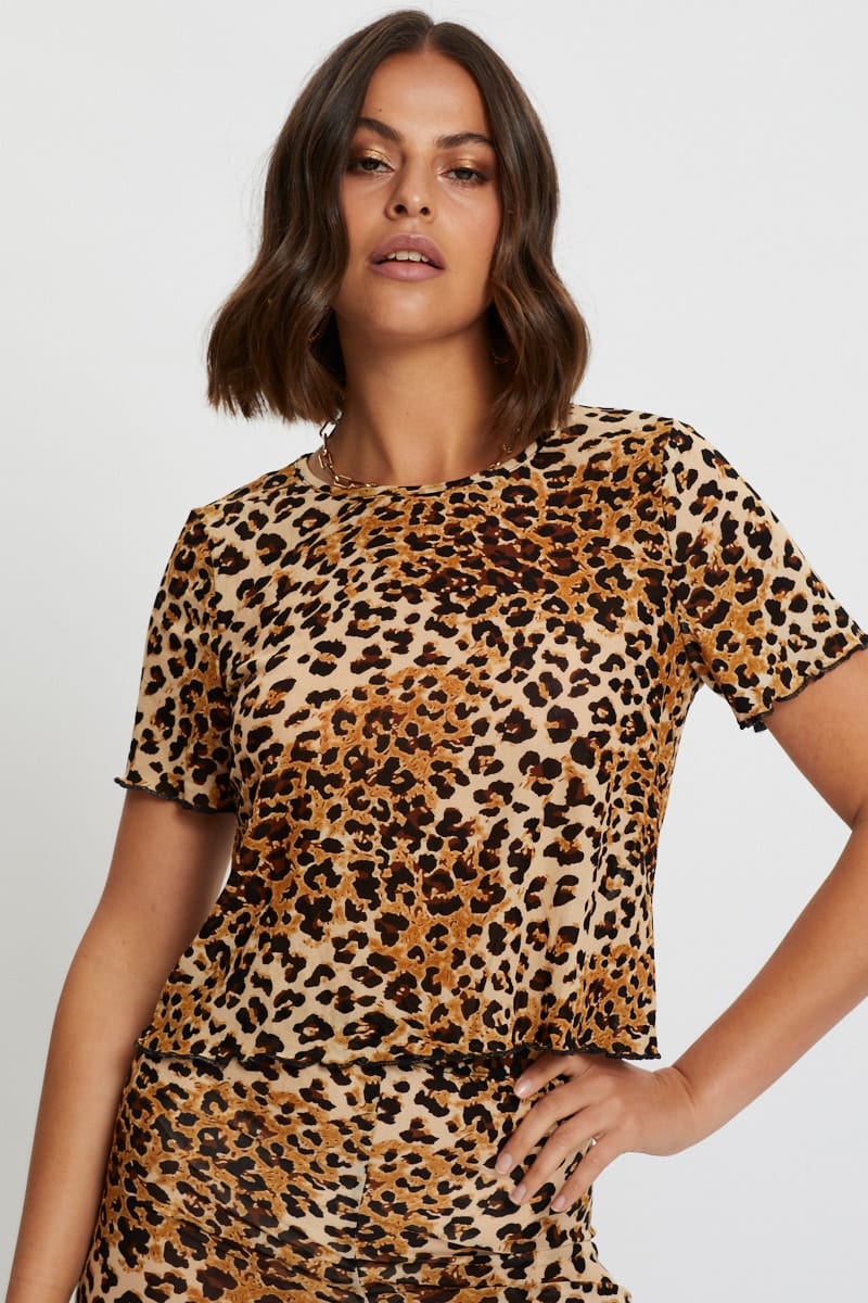 Print Mesh T-Shirt