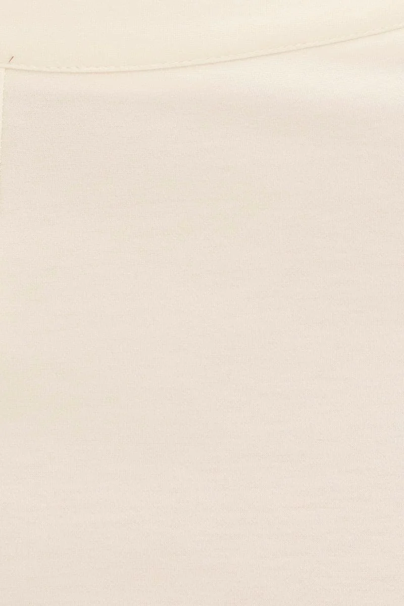 White High Waist Pant Straight Leg