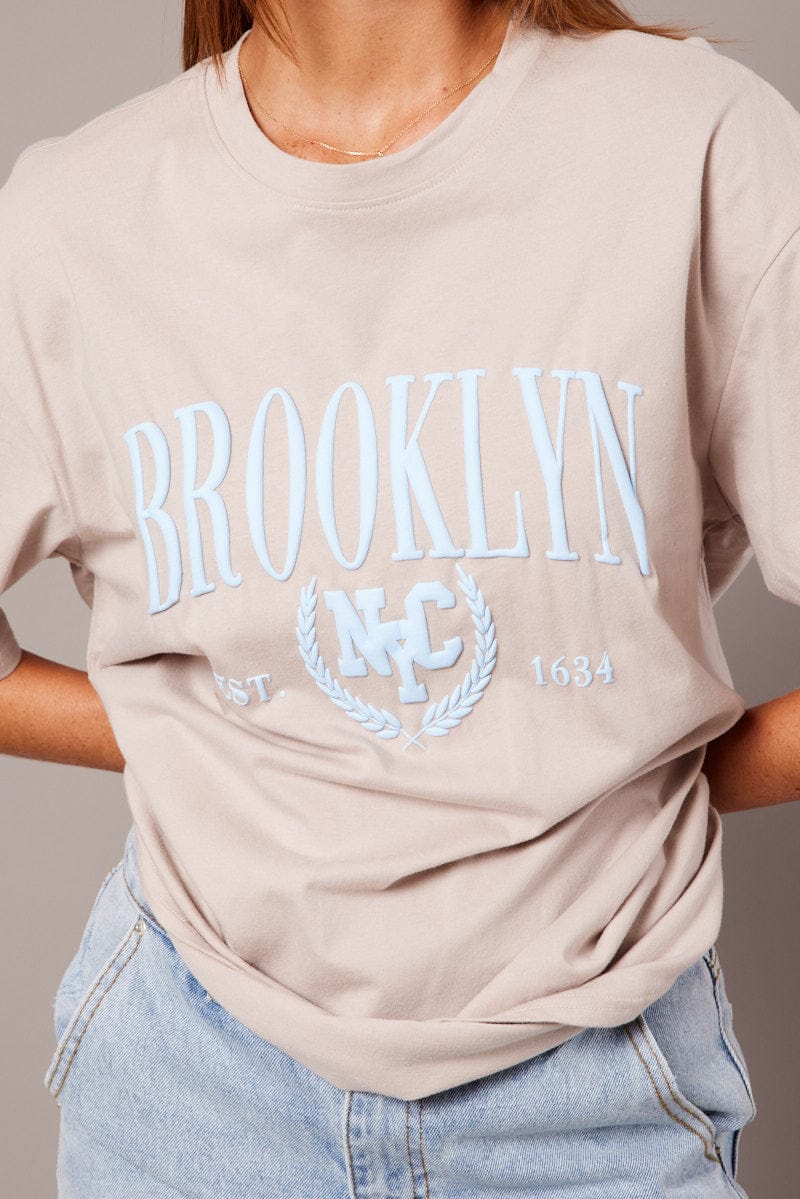 Grey Graphic Tee Short Sleeve