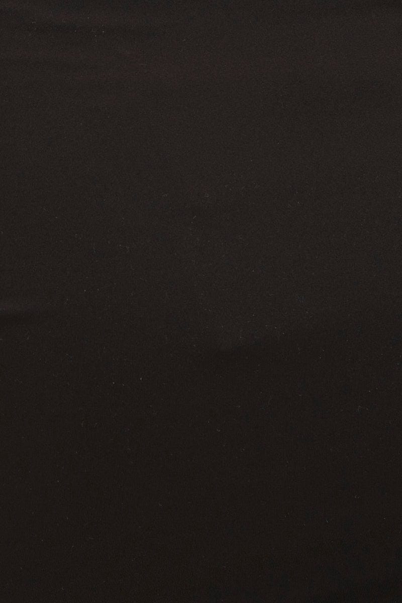 Black Mini Skirt Bodycon Double Layered