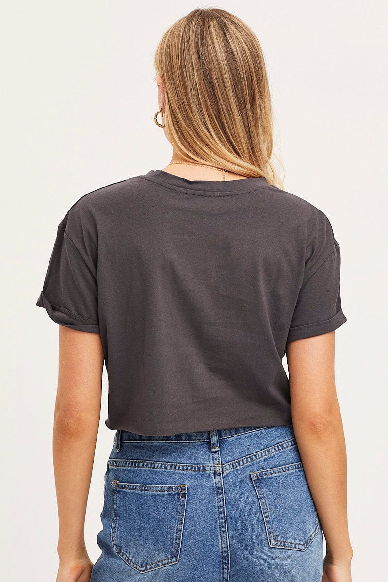 Black Graphic T Shirt Short Sleeve