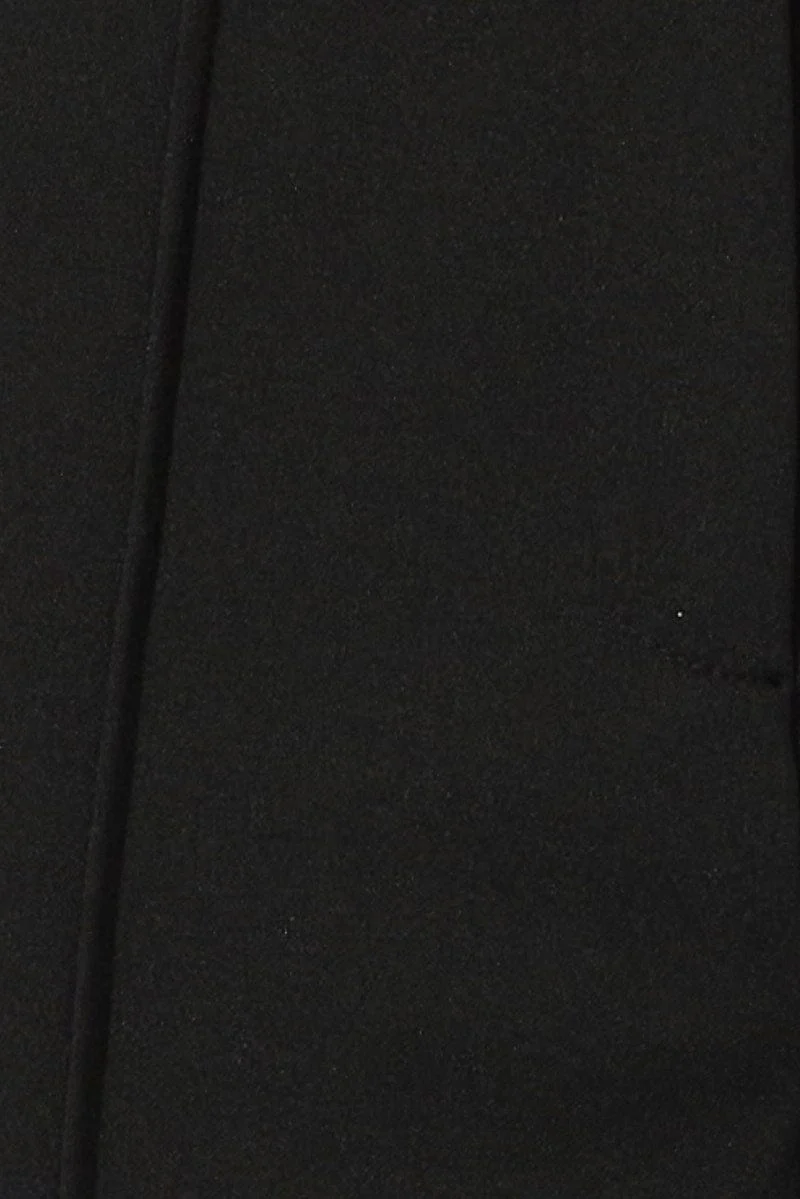 Black Straight Fit Pants High Rise Workwear