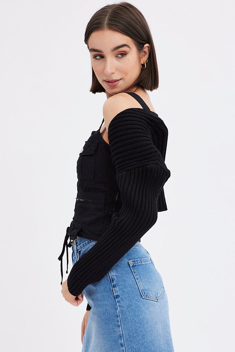 Black Knit Shrug