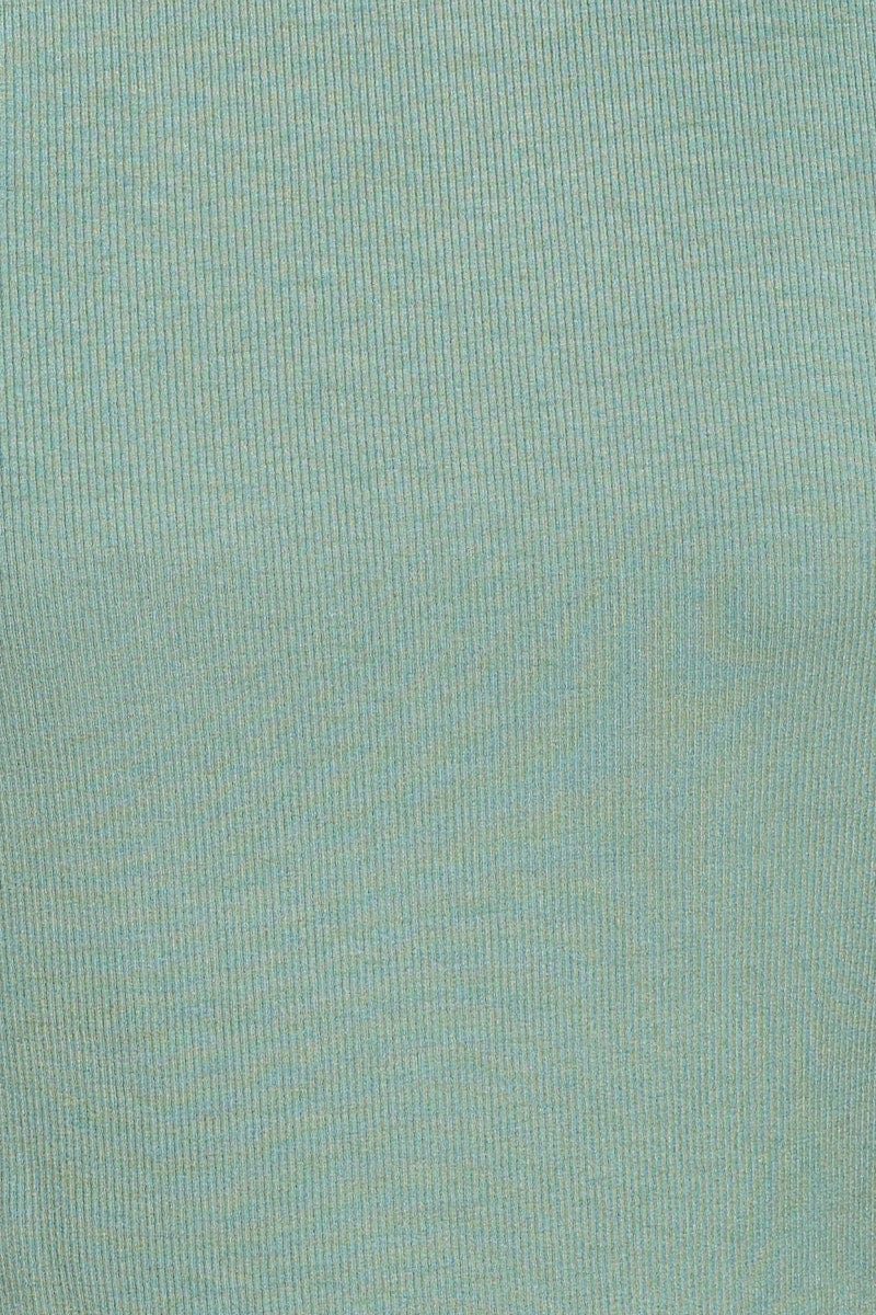 Green Crop Tank Top Sleeveless Crew Neck