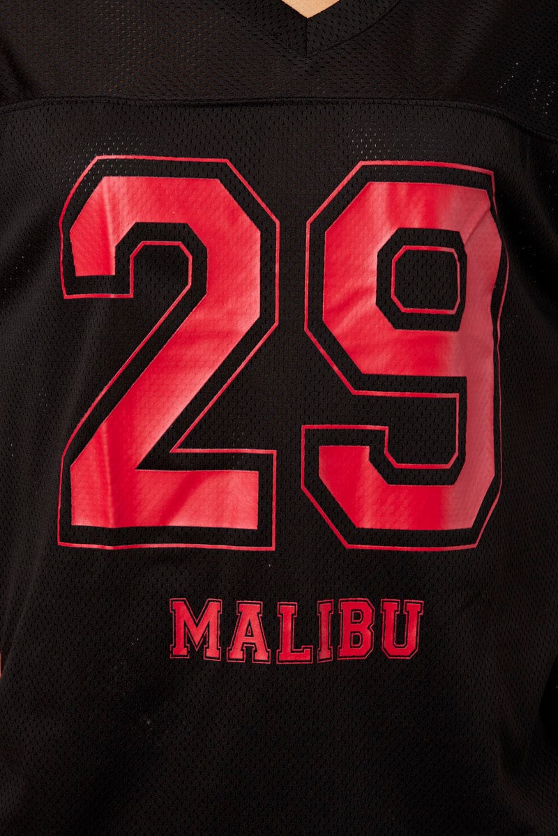 Black Sports Tee Short Sleeve