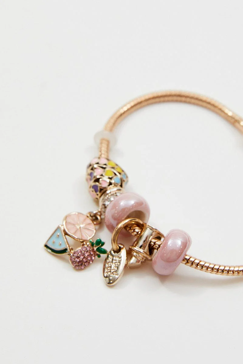 Pink Charm Bracelet