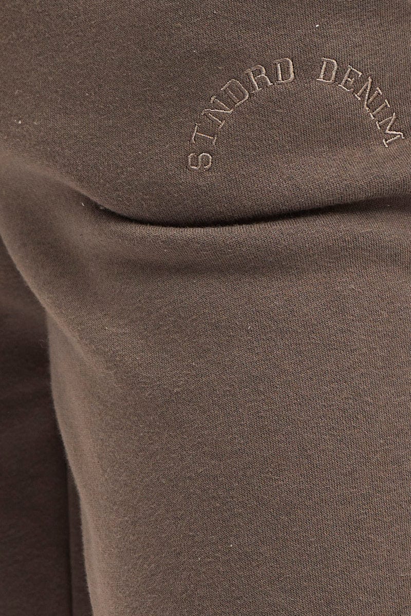 Grey Track Pants High Rise Unisex