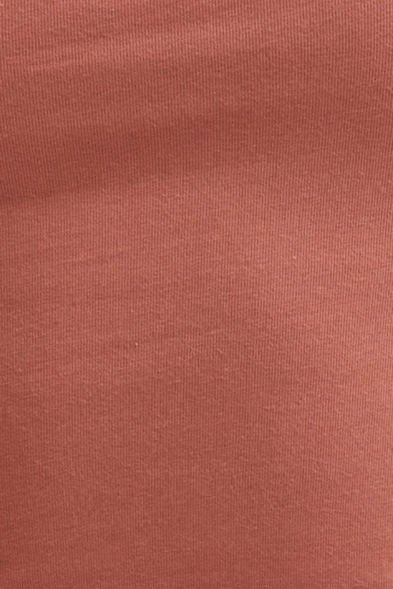 Brown Singlet Top Sleeveless Cotton