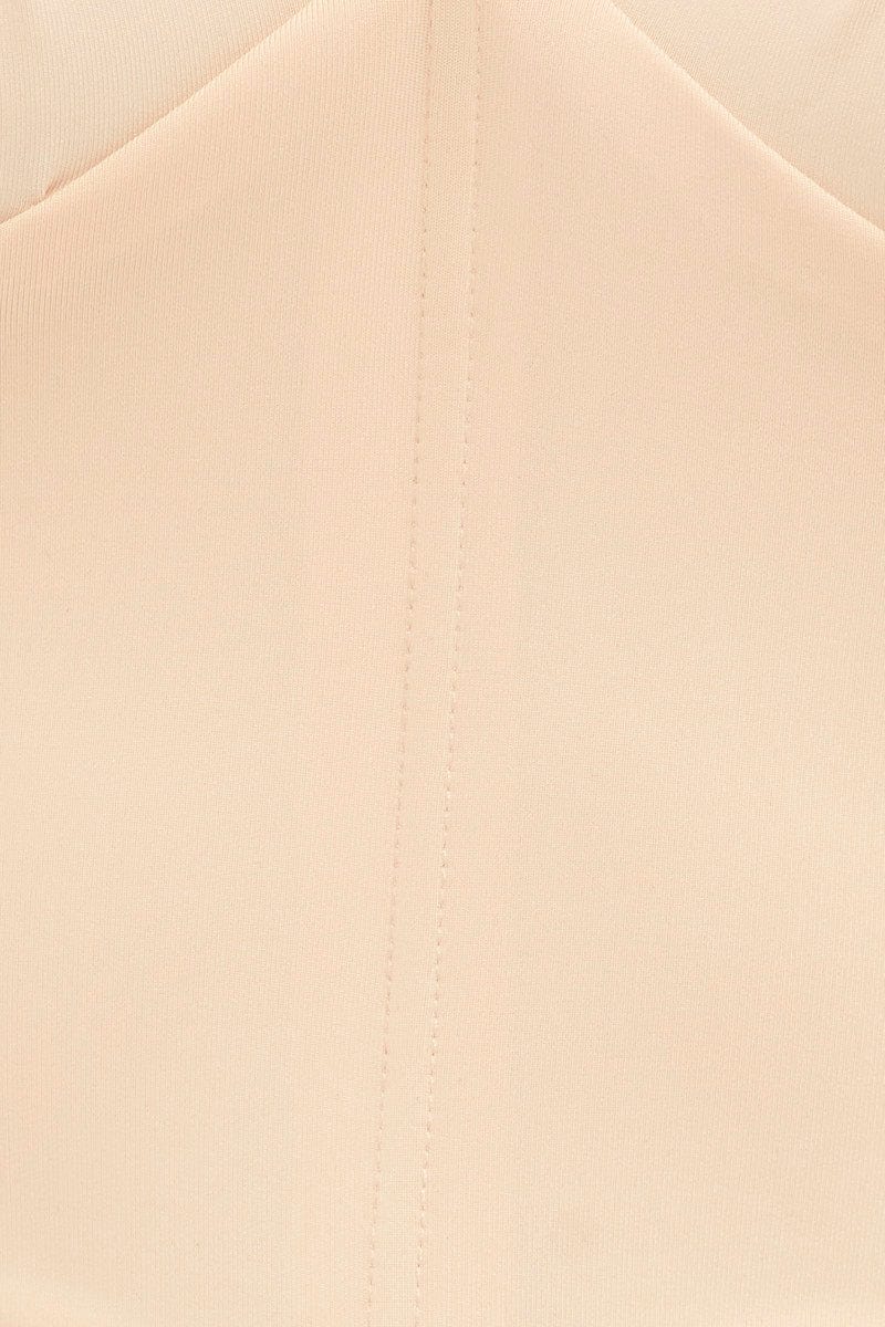 Beige Corset Style Crop Top