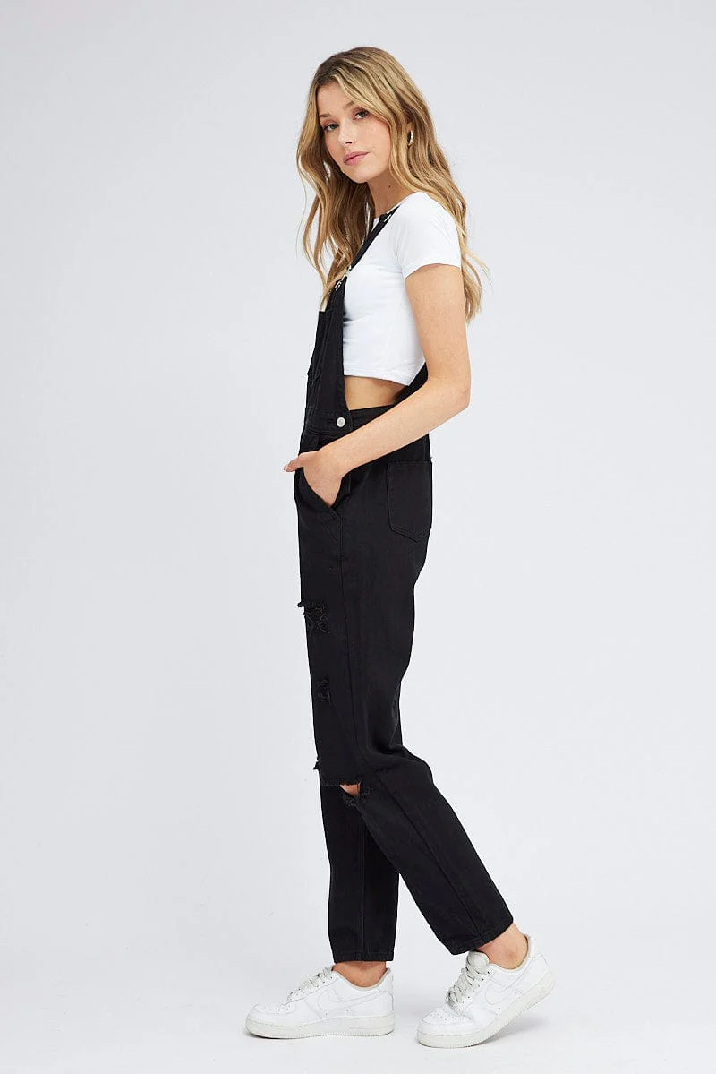Black Overall Jeans